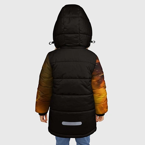 Зимняя куртка для девочки Witcher gwent 3 / 3D-Черный – фото 4