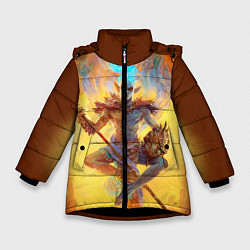 Куртка зимняя для девочки Вивек, цвет: 3D-черный