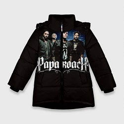 Куртка зимняя для девочки Paparoach: Black style, цвет: 3D-черный