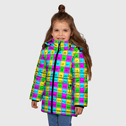 Куртка зимняя для девочки Тестовый яркий цвета 3D-черный — фото 2