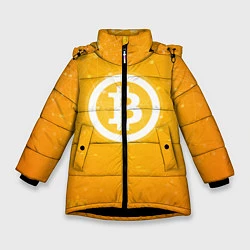 Зимняя куртка для девочки Bitcoin Orange