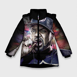 Куртка зимняя для девочки Ice Cube: Big boss, цвет: 3D-черный
