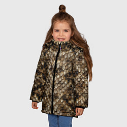 Куртка зимняя для девочки Питон, цвет: 3D-черный — фото 2
