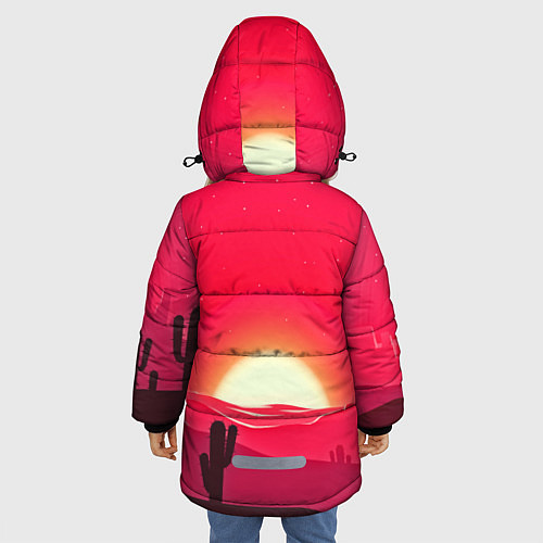 Зимняя куртка для девочки Gorgeous sunset / 3D-Черный – фото 4