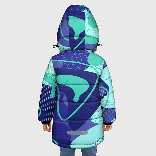 Зимняя куртка для девочки Sky pattern / 3D-Черный – фото 4