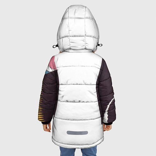 Зимняя куртка для девочки Ретро / 3D-Черный – фото 4