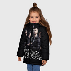 Куртка зимняя для девочки Bullet For My Valentine, цвет: 3D-черный — фото 2