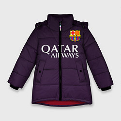 Куртка зимняя для девочки Barcelona FC: Violet, цвет: 3D-красный