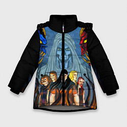 Куртка зимняя для девочки Dethklok: Heroes, цвет: 3D-светло-серый