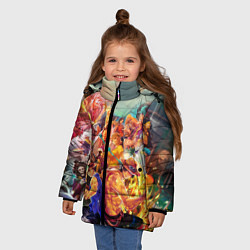 Куртка зимняя для девочки Ван-Пис, цвет: 3D-черный — фото 2