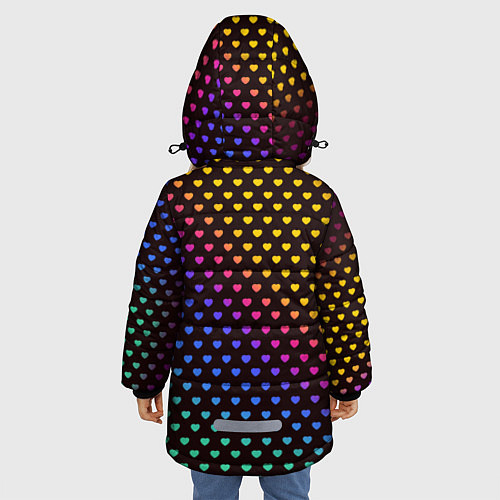 Зимняя куртка для девочки Pop art / 3D-Черный – фото 4