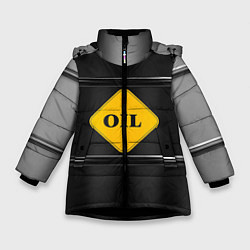Куртка зимняя для девочки Oil, цвет: 3D-черный