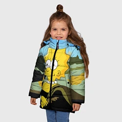 Куртка зимняя для девочки Mona Liza, цвет: 3D-черный — фото 2