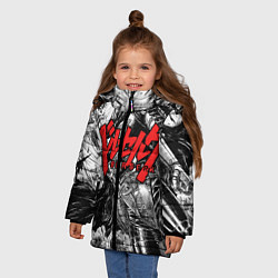 Куртка зимняя для девочки Berserk, цвет: 3D-красный — фото 2
