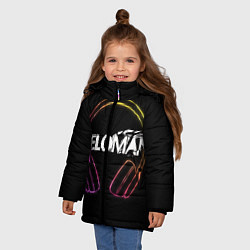 Куртка зимняя для девочки Meloman, цвет: 3D-черный — фото 2