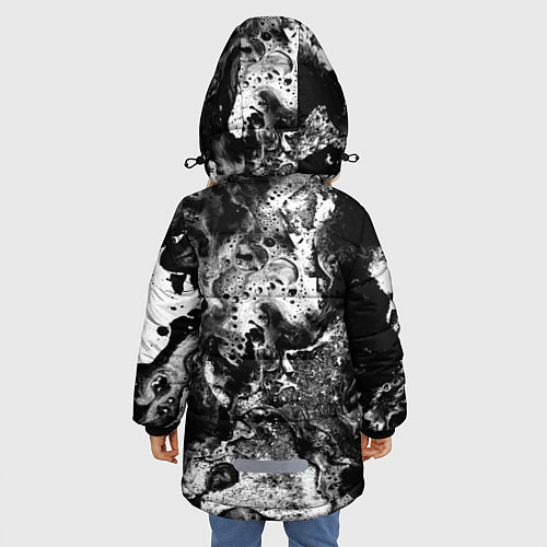 Зимняя куртка для девочки Чёрная краска / 3D-Черный – фото 4