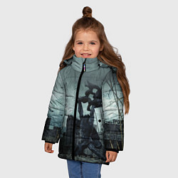 Куртка зимняя для девочки STALKER: Pripyat, цвет: 3D-светло-серый — фото 2