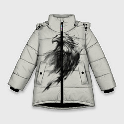 Куртка зимняя для девочки Дикий орел, цвет: 3D-черный