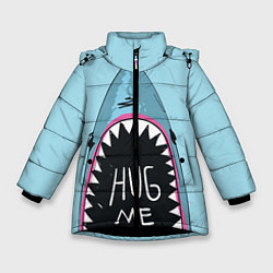 Куртка зимняя для девочки Shark: Hug me, цвет: 3D-черный
