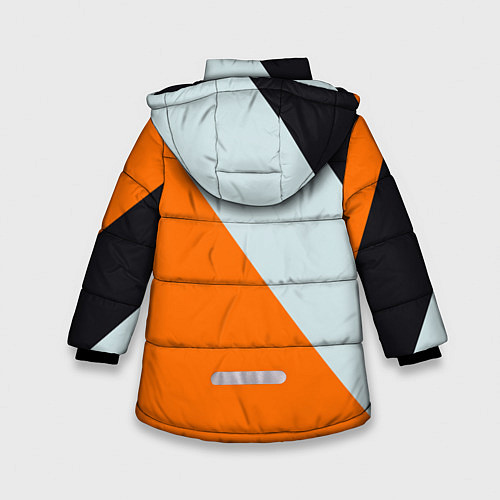 Зимняя куртка для девочки CS:GO Asiimov Lines / 3D-Светло-серый – фото 2