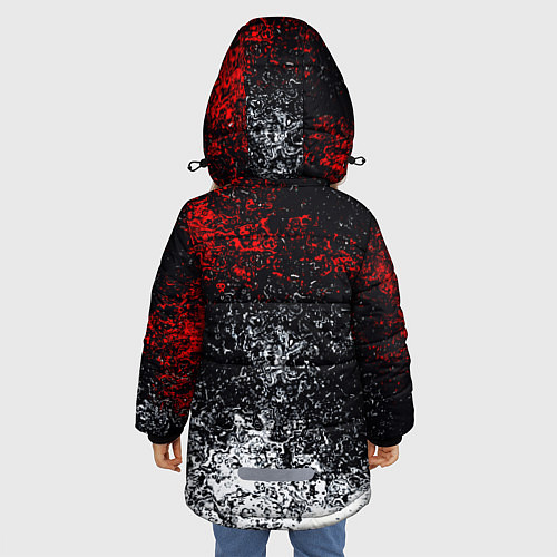 Зимняя куртка для девочки Wolf / 3D-Черный – фото 4