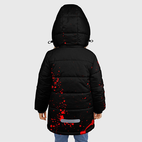 Зимняя куртка для девочки Вампирша / 3D-Черный – фото 4