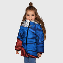 Куртка зимняя для девочки Российский Триколор, цвет: 3D-черный — фото 2