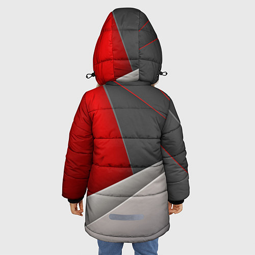 Зимняя куртка для девочки Lines / 3D-Черный – фото 4