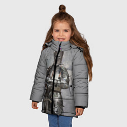 Куртка зимняя для девочки Рыцарь, цвет: 3D-черный — фото 2
