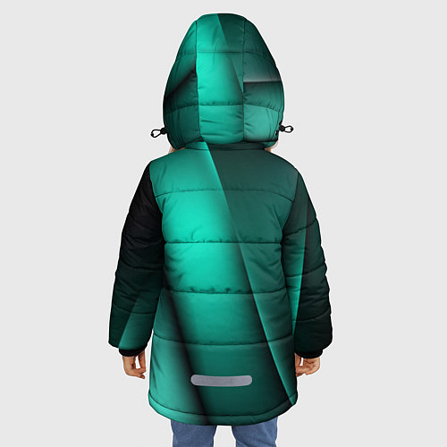 Зимняя куртка для девочки Emerald lines / 3D-Черный – фото 4