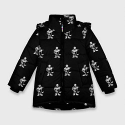 Куртка зимняя для девочки Undertale, цвет: 3D-черный