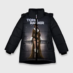 Куртка зимняя для девочки TOMB RAIDER, цвет: 3D-черный