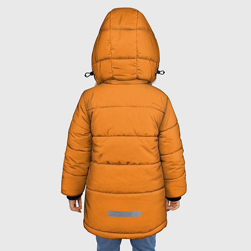 Зимняя куртка для девочки Тыква с косой / 3D-Черный – фото 4