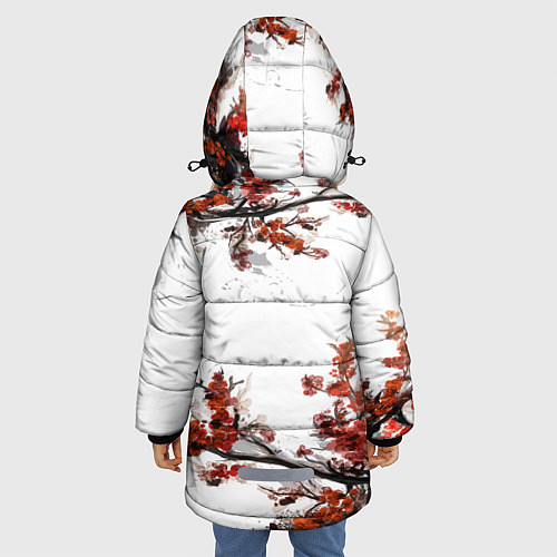 Зимняя куртка для девочки САКУРА / 3D-Черный – фото 4