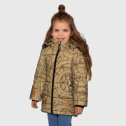 Куртка зимняя для девочки Код да Винчи, цвет: 3D-черный — фото 2