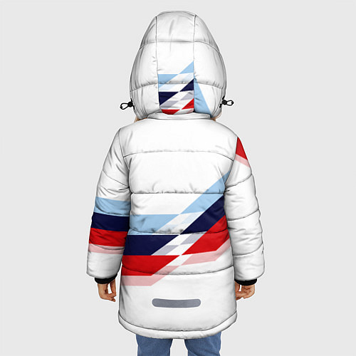 Зимняя куртка для девочки BMW БМВ WHITE / 3D-Черный – фото 4