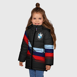 Куртка зимняя для девочки Бмв Bmw Black, цвет: 3D-черный — фото 2