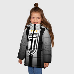 Куртка зимняя для девочки Juventus FC: New logo, цвет: 3D-черный — фото 2