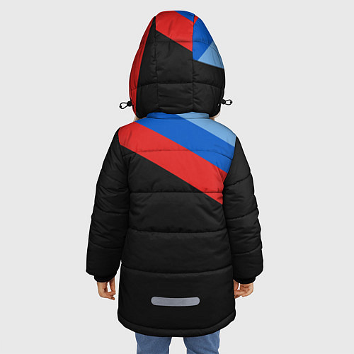 Зимняя куртка для девочки Бмв Bmw 2018 Brand Colors / 3D-Черный – фото 4
