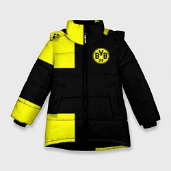 Куртка зимняя для девочки BVB FC: Black style, цвет: 3D-черный