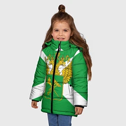 Куртка зимняя для девочки Таможня, цвет: 3D-светло-серый — фото 2