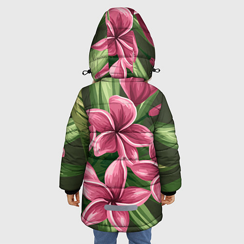 Зимняя куртка для девочки Райский сад / 3D-Черный – фото 4