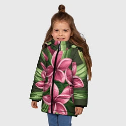 Куртка зимняя для девочки Райский сад, цвет: 3D-черный — фото 2