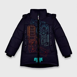 Куртка зимняя для девочки Blade Runner Guns, цвет: 3D-черный