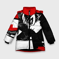 Куртка зимняя для девочки Persona 5, цвет: 3D-черный