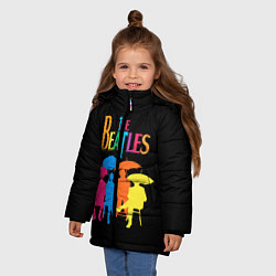Куртка зимняя для девочки The Beatles: Colour Rain, цвет: 3D-черный — фото 2