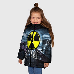 Куртка зимняя для девочки S.T.A.L.K.E.R: Денис, цвет: 3D-светло-серый — фото 2
