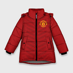 Куртка зимняя для девочки Manchester United: Red Lines, цвет: 3D-светло-серый