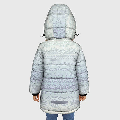 Зимняя куртка для девочки Кролик хипстер / 3D-Черный – фото 4