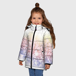 Куртка зимняя для девочки Зимний лес, цвет: 3D-светло-серый — фото 2